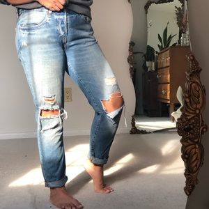 ZARA High Waisted Button Up Jeans